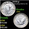 Image 1 : 1920-p Standing Liberty Quarter 25c Grades vf+