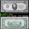 1934 $20 Green Seal Federal Reserve Note (New York NY) Grades vf+