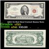 1963 $2 Red Seal United States Note Grades vf+