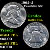 Image 1 : 1962-d Franklin Half Dollar 50c Grades Choice Unc FBL