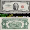 Image 1 : **Star Note** 1953 $2 Red Seal Legal Tender Note Grades Choice AU/BU Slider