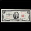 Image 2 : **Star Note** 1953 $2 Red Seal Legal Tender Note Grades Choice AU/BU Slider