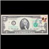 Image 2 : 1976 $2 Federal Reserve Note 1st Day of Issue, with Stamp (Philadelphia, PA) Grades Gem CU