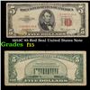 Image 1 : 1953C $5 Red Seal United States Note Grades f, fine