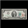 Image 2 : 1976 $2 Federal Reserve Note 1st Day of Issue, with Stamp Grades Gem CU