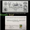 Image 1 : Proof 1864 $3 Maritime Bank of Chicago SO-076, ABNC Grades Proof
