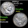 Image 1 : 1909-p Barber Quarter 25c Grades Choice Unc