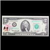 Image 2 : 1976 $2 Federal Reserve Note 1st Day of Issue, with Stamp (New York, NY) Grades Gem CU