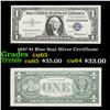 1957 $1 Blue Seal Silver Certificate Grades Gem CU