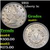 Image 1 : 1911 Liberty Nickel 5c Grades Select+ Unc