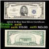 1953A $5 Blue Seal Silver Certificate Grades Choice AU/BU Slider