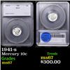 Image 1 : 1941-s Mercury Dime 10c Graded ms67 fsb BY SEGS