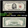 1963 $5 Red Seal United States Note Grades vf+