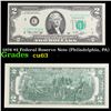 Image 1 : 1976 $2 Federal Reserve Note (Philadelphia, PA) Grades Select CU