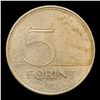 Image 2 : 1994 Hungary 5 Forint KM-694 Grades xf+