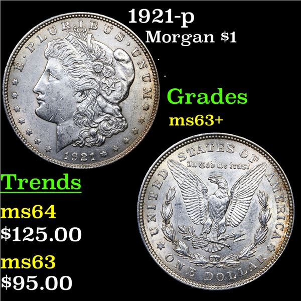 1921-p Morgan Dollar $1 Grades Select+ Unc