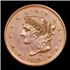 Image 2 : ***Auction Highlight*** 1839 Booby Head Coronet Head Large Cent 1c Graded Select Unc BN By USCG (fc)