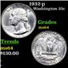 Image 1 : 1932-p Washington Quarter 25c Grades Choice Unc