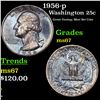 Image 1 : 1956-p Washington Quarter 25c Grades GEM++ Unc