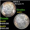 Image 1 : 1904-o Morgan Dollar $1 Grades GEM+ Unc