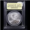 Image 2 : 1991-d Korean War Modern Commem Dollar $1 Graded ms70, Perfection BY USCG