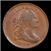 Image 2 : ***Auction Highlight*** 1804 Draped Bust Half Cent Plain 4 No Stems, c-13 1/2c Graded Select Unc BN 