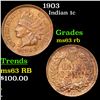Image 1 : 1903 Indian Cent 1c Grades Select Unc RB