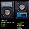 Image 1 : PCGS 1935-s Washington Quarter 25c Graded ms62 By PCGS