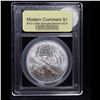 Image 2 : 2012-p Star Spangled Banner Modern Commem Dollar $1 Graded ms70, Perfection BY USCG