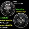 Image 1 : 1964 Canada Dollar $1 Grades GEM+ UNC DMPL