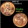 Image 1 : 1957-d Lincoln Cent 1c Grades GEM+ Unc RD