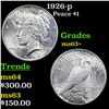 Image 1 : 1926-p Peace Dollar $1 Grades Select+ Unc