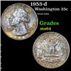 Image 1 : 1953-d Washington Quarter 25c Grades Choice Unc