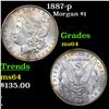Image 1 : 1887-p Morgan Dollar $1 Grades Choice Unc