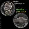 Image 1 : Proof 1971-s Jefferson Nickel 5c Grades GEM++ Proof Deep Cameo