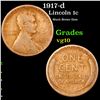 Image 1 : 1917-d Lincoln Cent 1c Grades vg+