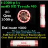Image 1 : Shotgun Lincoln 1c roll, 2008-p 50 pcs String & Son Wrapper.