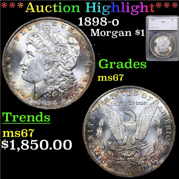 ***Auction Highlight*** 1898-o Morgan Dollar $1 Graded ms67 By SEGS (fc)