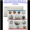 Image 2 : Group of 2 United States Mint Set in Original Government Packaging! From 1974-1975 with 26 Coins Ins