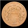 Image 2 : 1865 Plain 5 Two Cent Piece 2c Grades f+