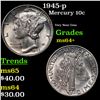 Image 1 : 1945-p Mercury Dime 10c Grades Choice+ Unc