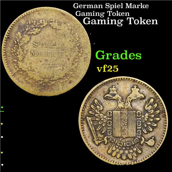 German Spiel Marke Gaming Token Grades vf+