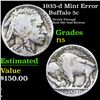 Image 1 : 1935-d Buffalo Nickel Mint Error 5c Grades f+