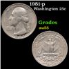 Image 1 : 1981-p Washington Quarter 25c Grades Choice AU