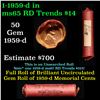 Image 1 : Shotgun Lincoln 1c roll, 1959-d 50 pcs Block & Co. Wrapper.
