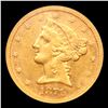 Image 2 : ***Auction Highlight*** 1871-s Gold Liberty Half Eagle Near TOP POP! $5 Graded Select Unc BY USCG (f