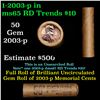 Image 1 : Shotgun Lincoln 1c roll, 2003-p 50 pcs Brandt Wrapper.