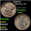 Image 1 : 1944-p Mercury Dime 10c Grades GEM Unc