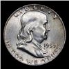 Image 2 : 1959-p Franklin Half Dollar 50c Grades Choice Unc+ FBL