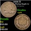 Image 1 : 1858 ll Flying Eagle Cent 1c Grades vg+